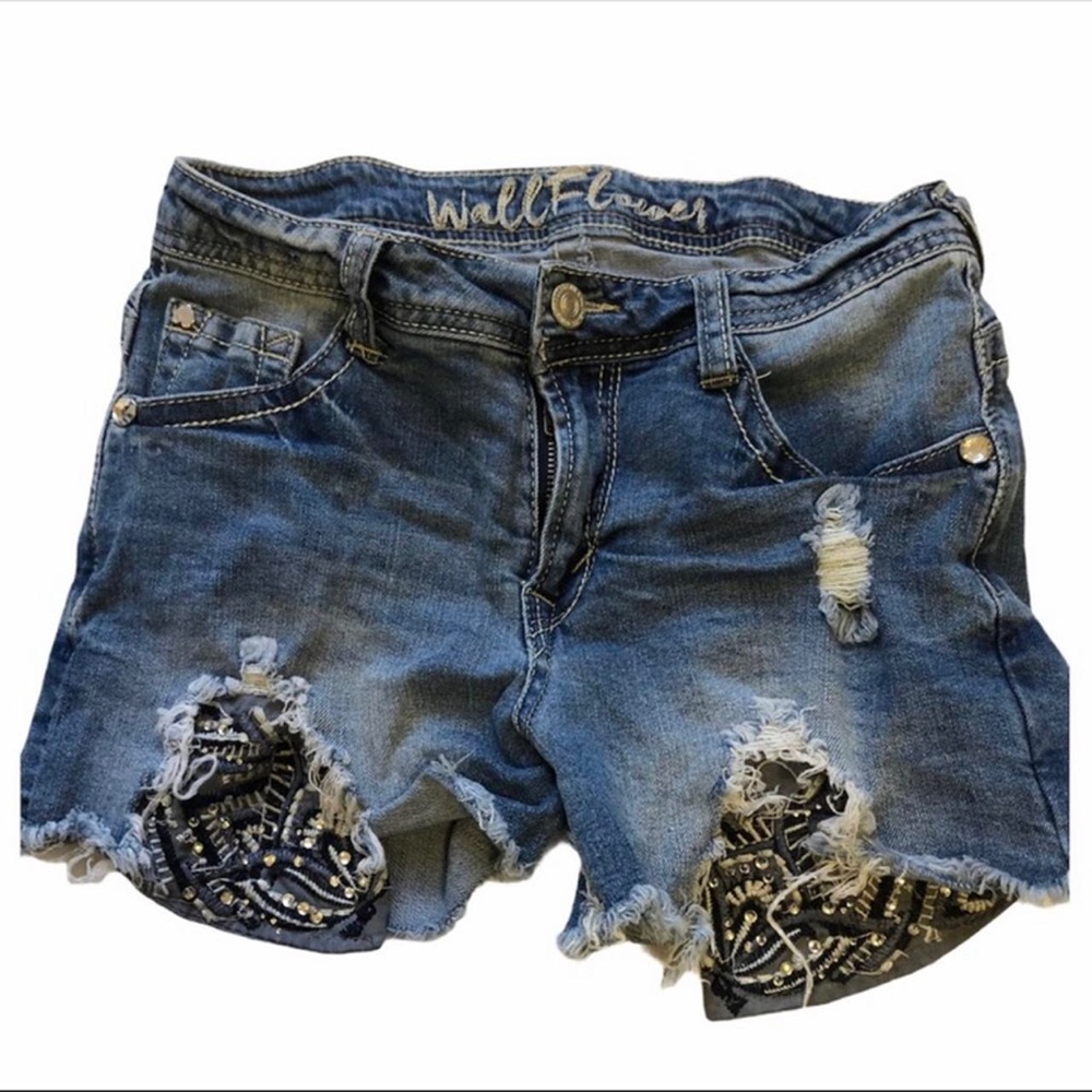 Wallflower jean shorts